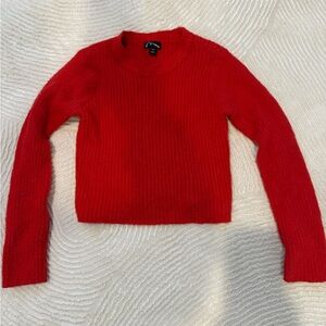 Red cozy/fuzzy sweater
